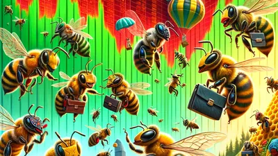 Bees engaged in high-risk activities