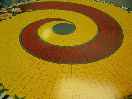The original yellow brick road, specifically the origin of it, which you