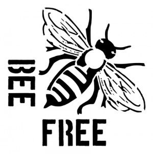 a bee with the inscription 