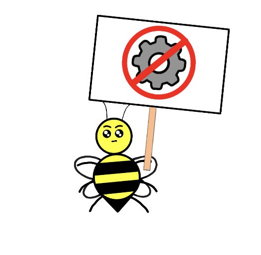 Bee holding a 
