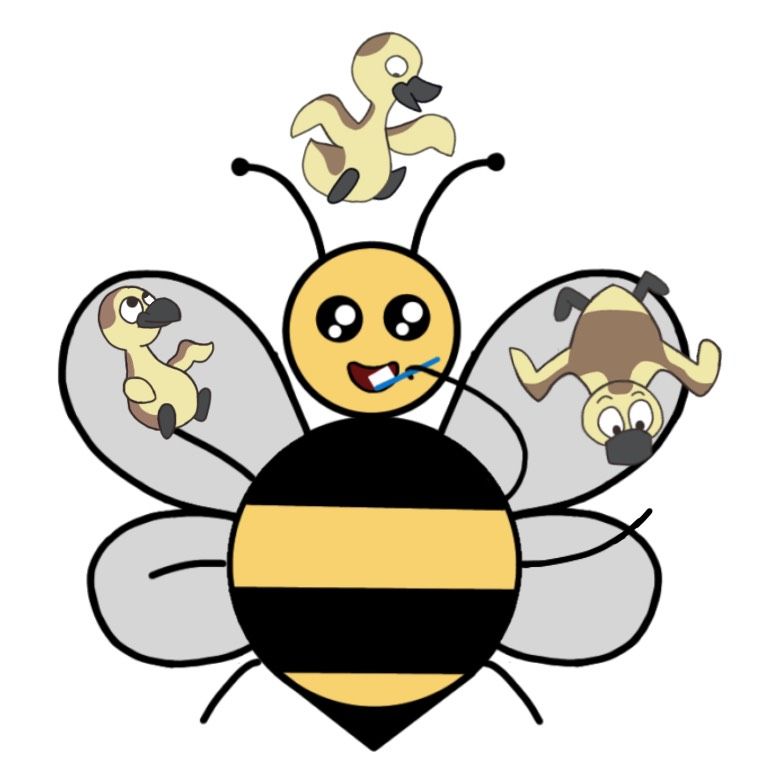A bee brushing teeth while juggling goslings (we are not fucking with you, blind people, that